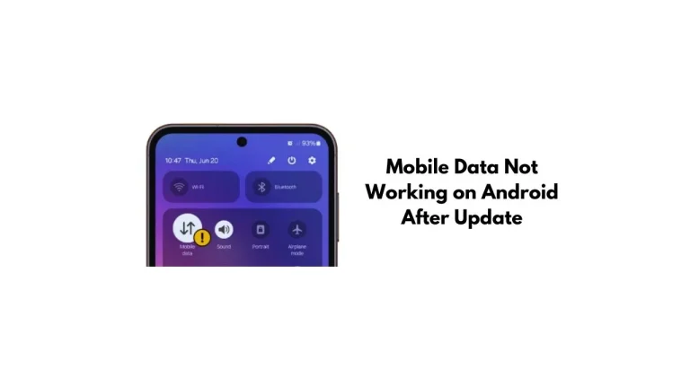 Mobile Data Not Working on Android After Update