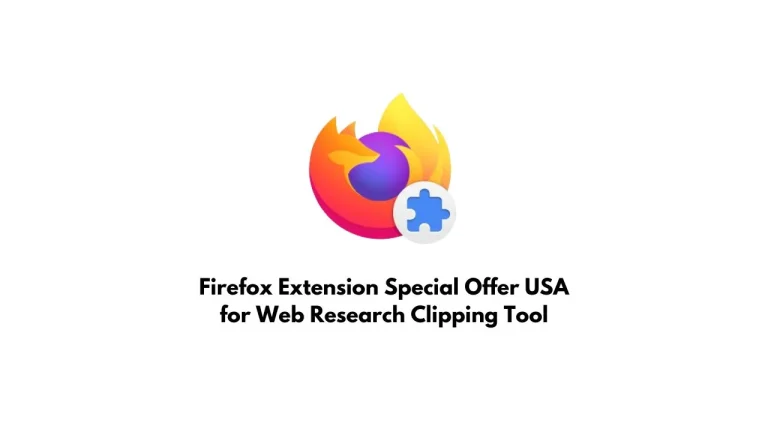Firefox Extension Special Offer USA for Web Research Clipping Tool